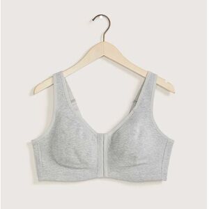 tiVOGLIO Front Closure Wireless Heather Cotton Bra - 40DD adjustable curvy